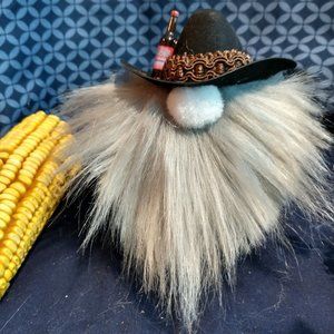 Gnome Little Handmade Cowboy , Stands 5" Tall and 4 1/2" Wide